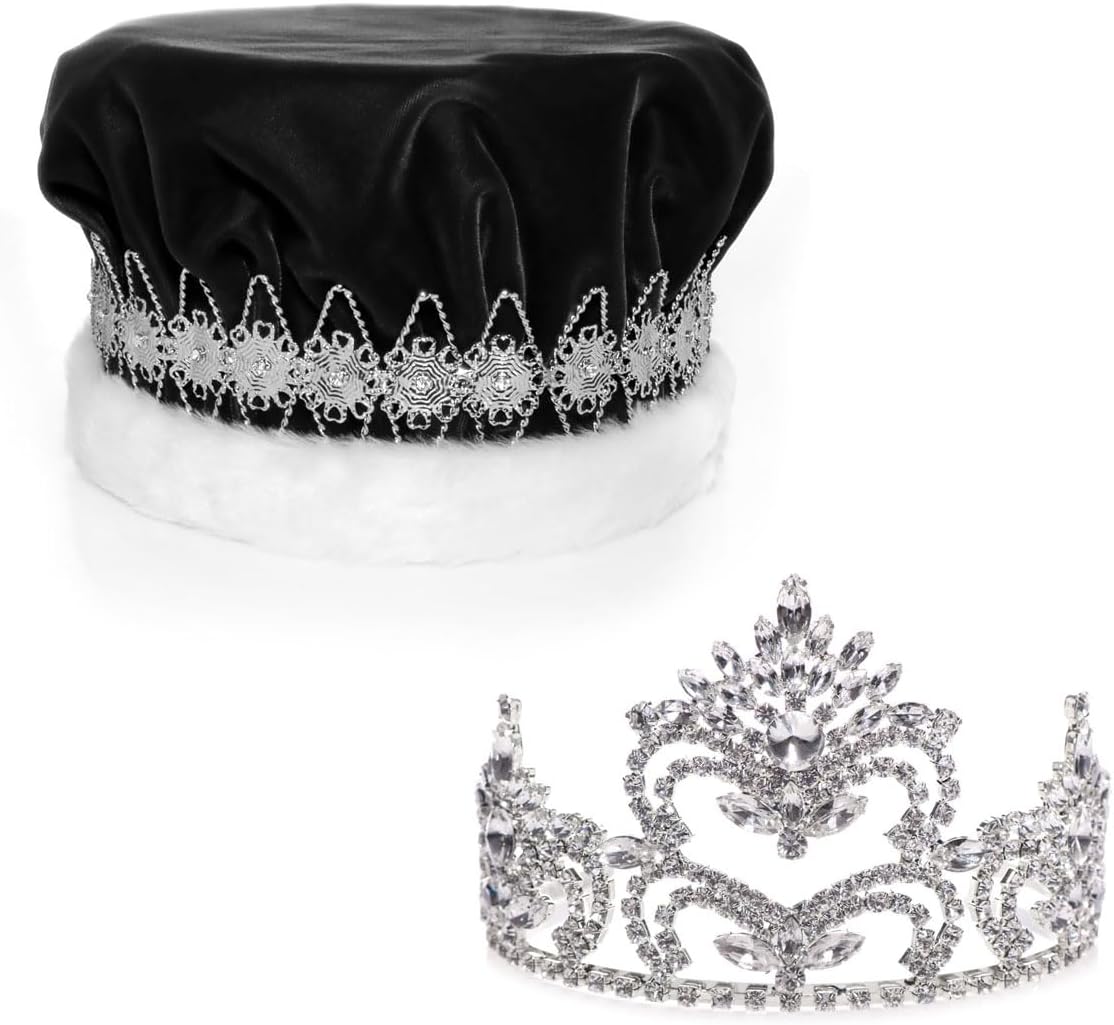 Anderson's Velvet King Crown and Penelope Queen Tiara Royalty Set