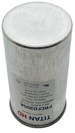 Motor Dual Run Cap, 35/5 MFD, 440V, Round