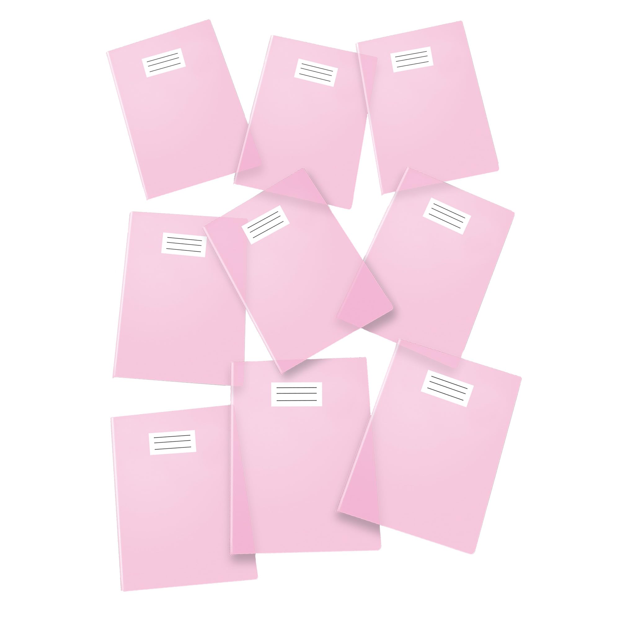 Pigna Pack of 25 Maxi Covers/Notebook Covers, Colourful, Transparent, A4 - Pink