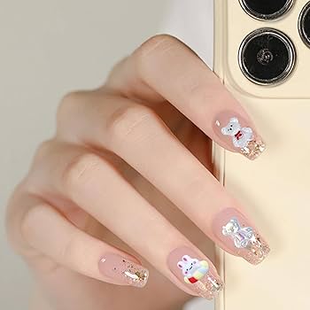 3dネイルパーツ うさぎ くま アニマル 3dネイルパーツ オーダー ピンク くま うさぎ ネイルパーツの