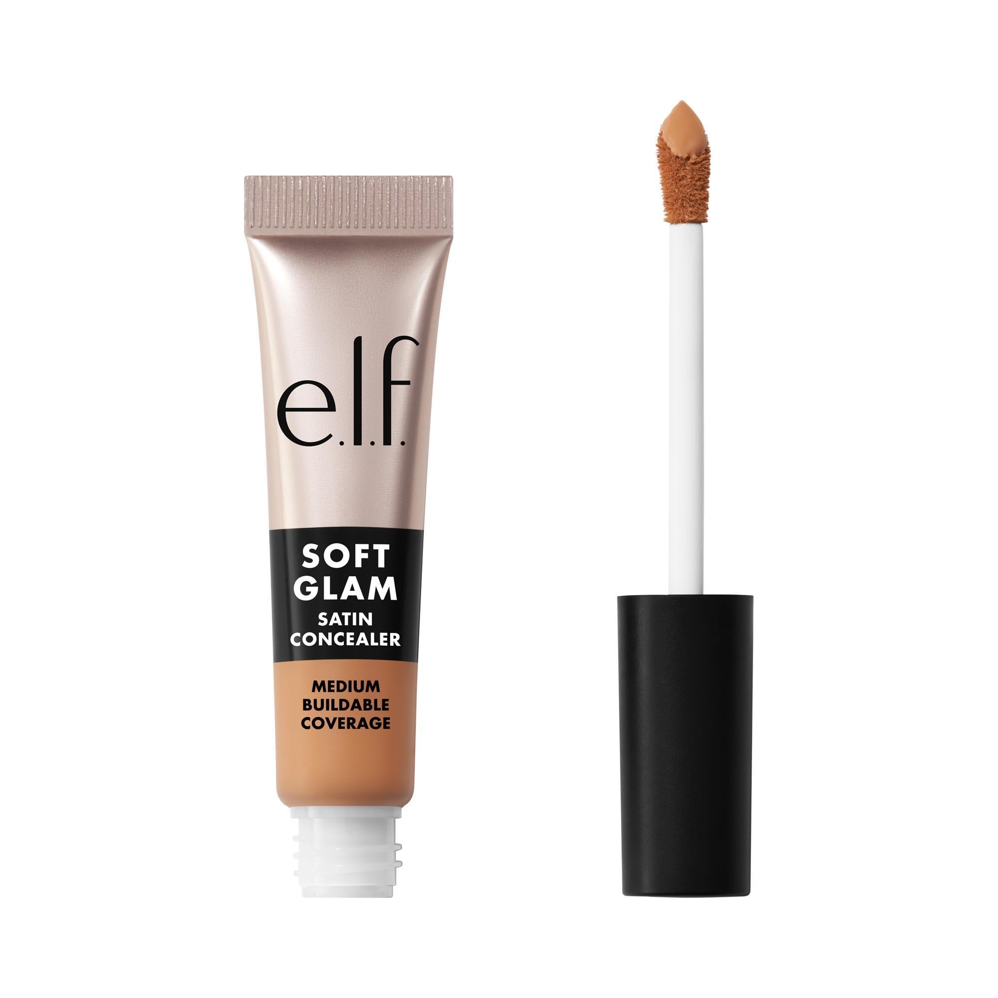e.l.f. Soft Glam Satin Concealer, Medium Coverage for Blemishes & Under-Eye, Crease-Resistant, Long-Lasting, Vegan & Cruelty-Free, 34 Medium Cool