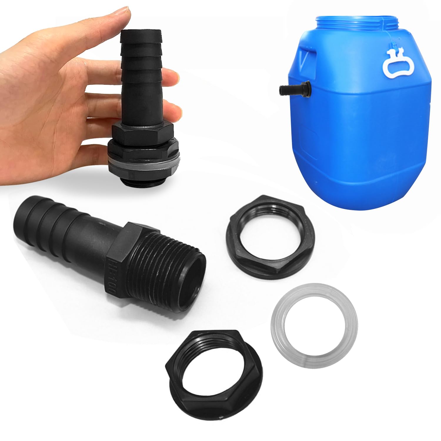 Girante Pompa Acqua CONNETTORE DI TRABOCCO Rubinetto/serbatoio Di Alta Qualitu00e0 Con Dado E Rondella EUR 8,60 Tappo Per Cisterna 1000 Litri - Foto 7