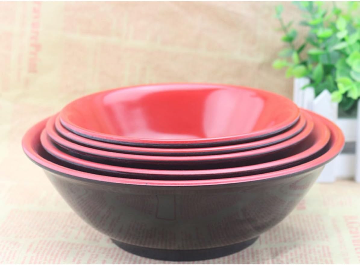 Uonlytech Ml Melamine Soup Bowl Red Black Double Color 19x9cm