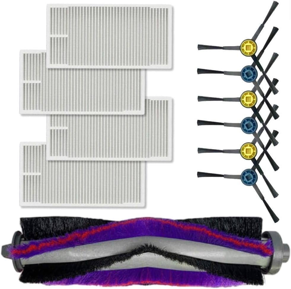 YUETTYY 11 piezas de repuesto de filtro de cepillo lateral para cepillo principal Midea M9 para Eureka NERE10s E10S para robot aspirador Obode A8, accesorios de aspiradora
