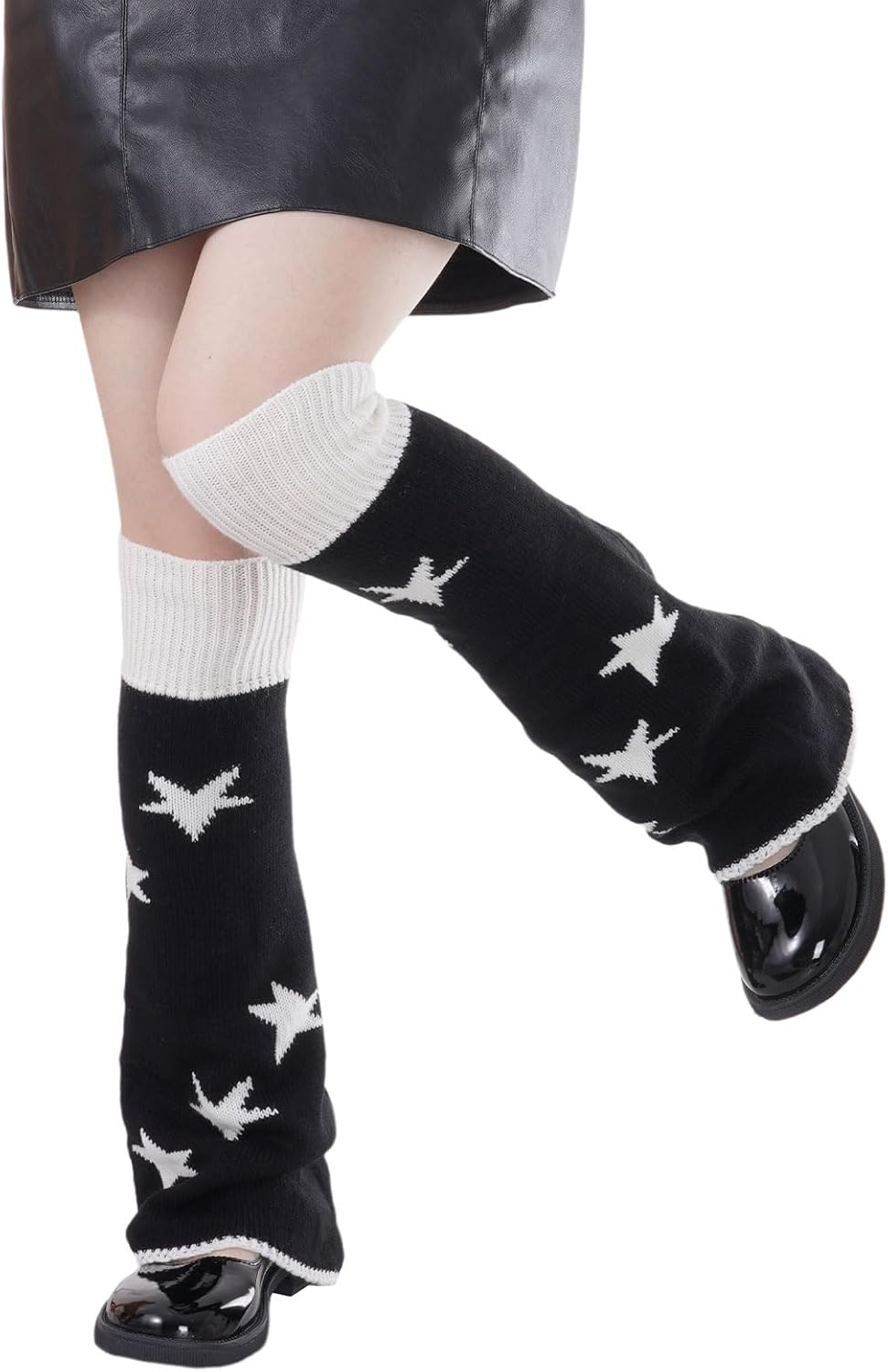 Marrywindix Y2K Leg Warmers Kawaii Knit Leg Socks Fashion Two Side Wear Leg Cover for Women Punk Girls Winter Accessories - Image 6