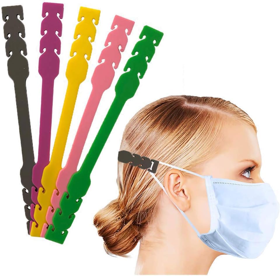 5PCS Mask Strap Extender, Anti-Tightening Ear Protector Decompression Holder Hook Ear Strap Accessories Ear Grips Extension M ask Buckle color random