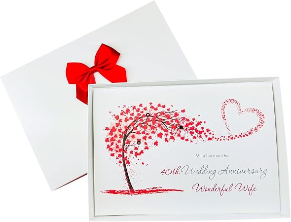 40th Wedding Anniversary Card Ruby 40 Year Fortieth Anniversary 40th-wedding-anniversary-card-ruby-40-year-fortieth-anniversary