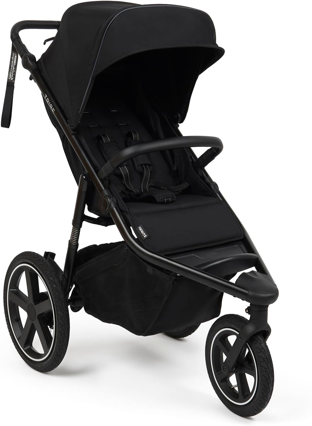 Tribe Jogger Buggy, from Birth to 22kg, Extending Canopy, All Terrain Wheels with tyre Pump and car seat adaptors, Black