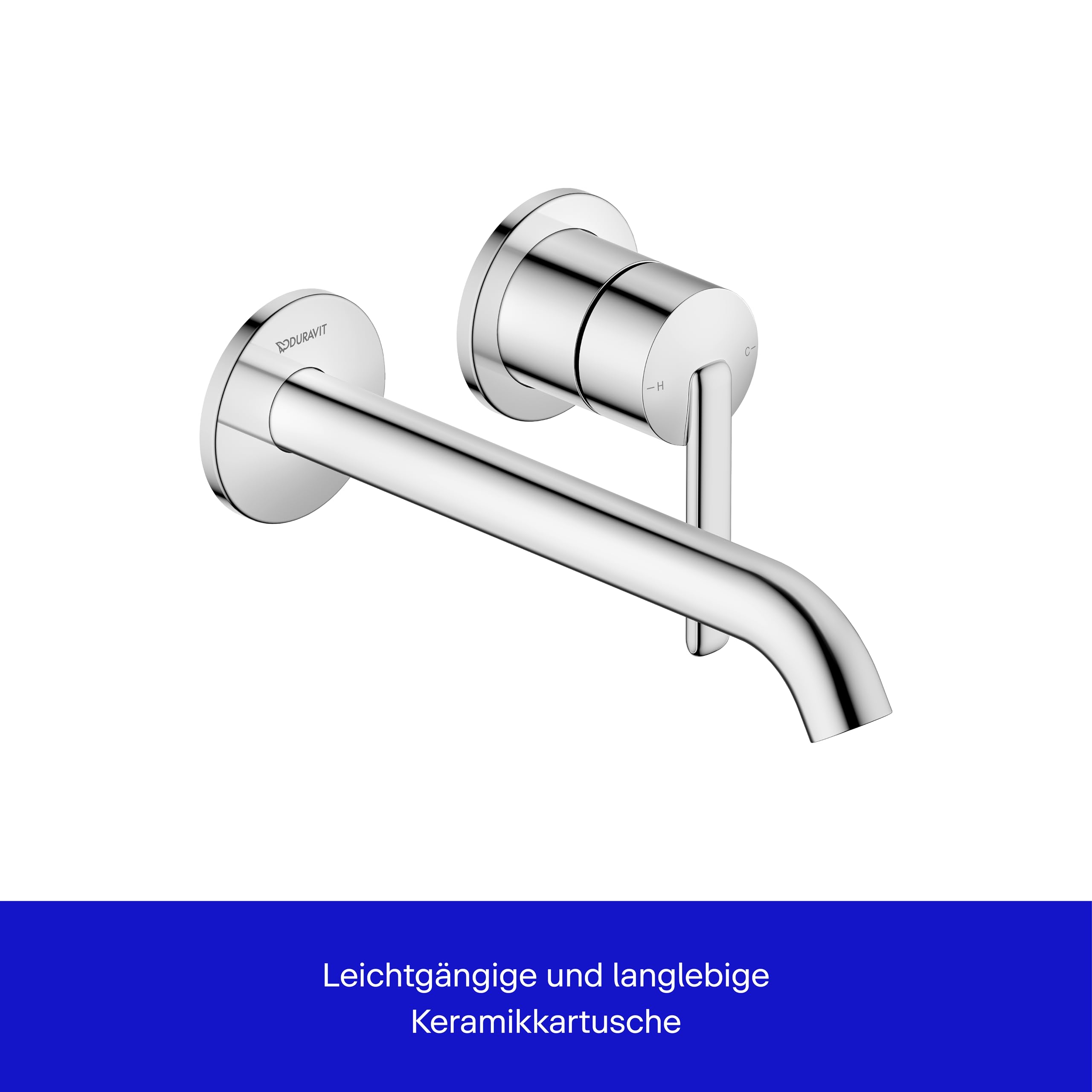 Duravit Balcoon Waschtischarmatur, Unterputz, Wasserhahn Bad, Armatur Waschbecken, Chrom