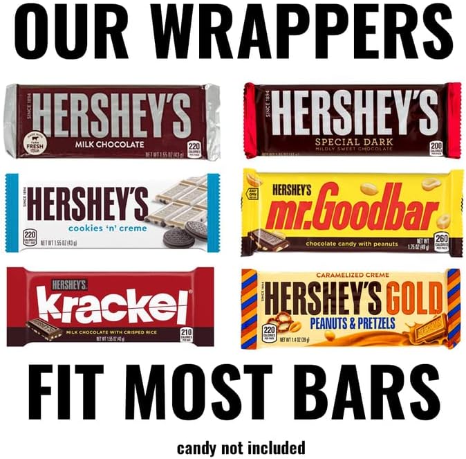 Miniatura 6 de Envolturas de recuerdos de fiesta de jubilación de 24 quilates para barras de caramelo (paquete de 24) regalos de bricolaje para invitados