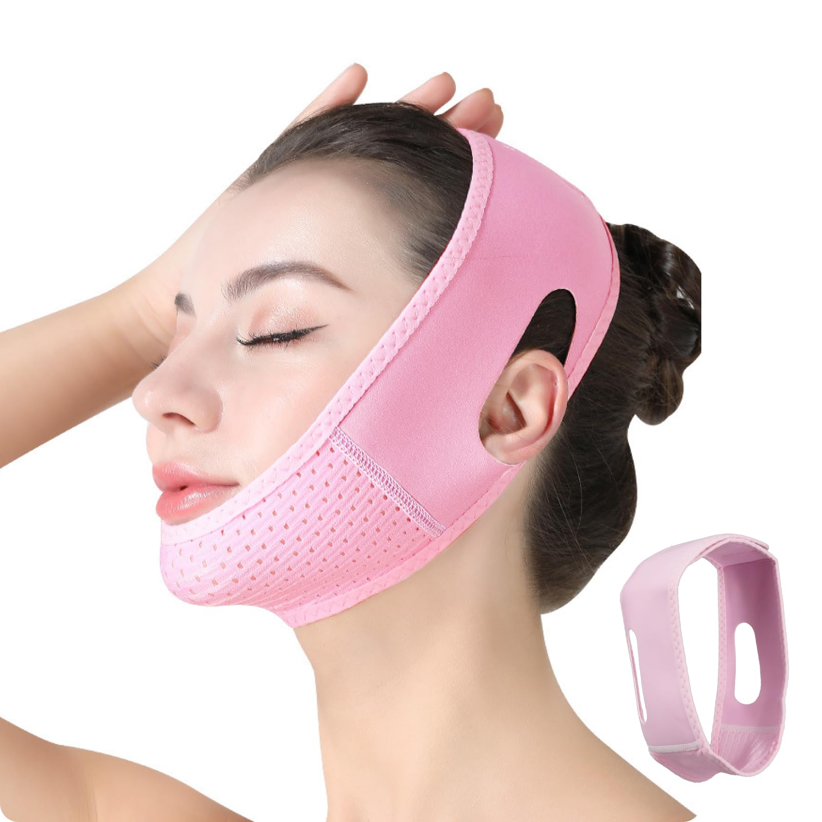 Jawline Mask Reductor De Papada Reutilizable Y Ajustable, Banda Facial En Forma De V Para Lifting Natural, Mentonera Para Mujeres Y Hombres, Ideal Para Reafirmar Y Moldear El