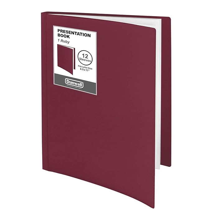 Buy Dunwell 12Pocket Bound Presentation Book (Ruby), Presentation