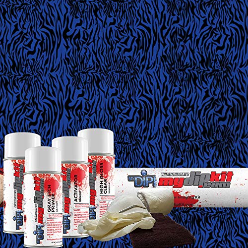 Bright Blue Zebra Hydrographics Kit MyDipKit - My Dip Kit - AP-821-Bright-Blue - Water Transfer Printing Kit (Entry Level)