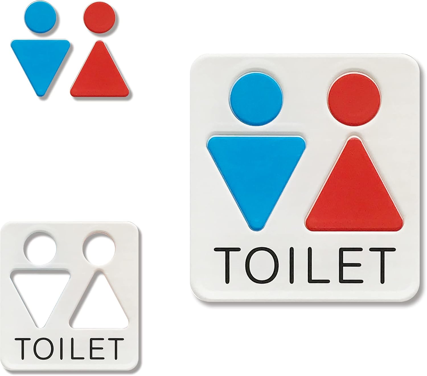 Art Design トイレ サイン マーク 標識 プレート アクリル おしゃれ 日本製 Sankaku 青赤 新商品 Art Design トイレ サイン マーク 標識 プレート アクリル おしゃれ 日本製 Sankaku 青赤 新商品