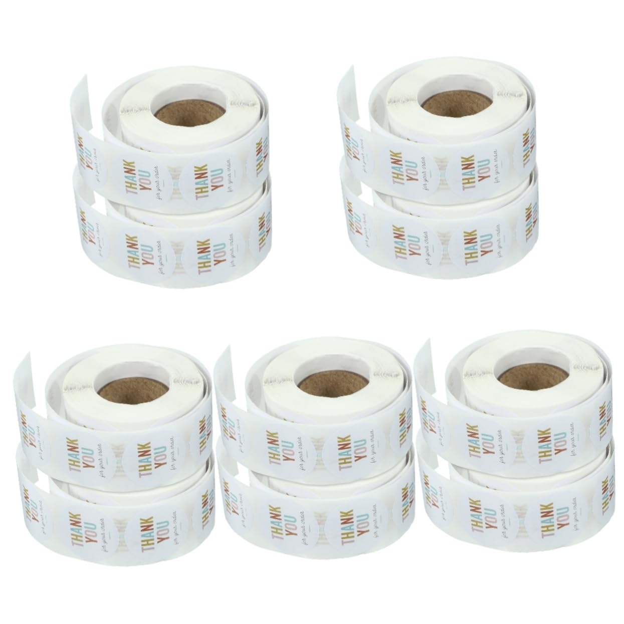 NUOBESTY 5 Set Adesivi Colorati Di Ringraziamento Per Il Tuo Ordine Decorazioni Adesivi A Punti Etichette Adesive Decorative Per Confezioni Etichetta Adesiva Grazie Carta 2 * 5