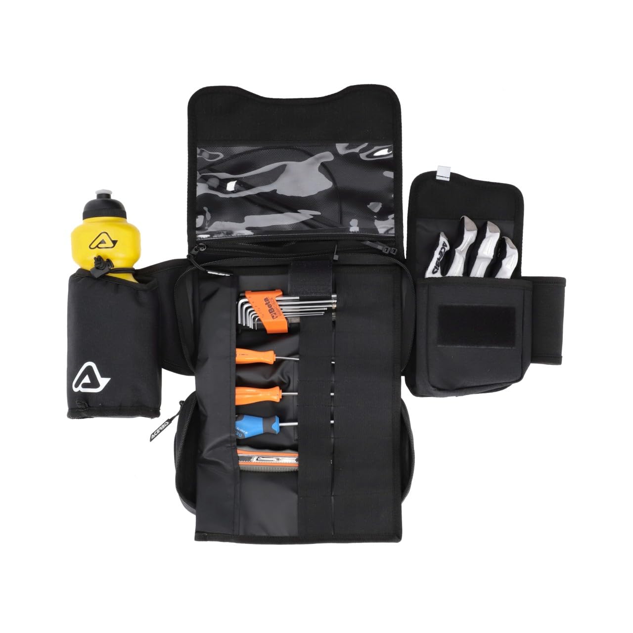 ACERBIS Impact Logo Marsupio Motocross Enduro Offorad, Nero/Bianco e Nero/Grigio, 5 Litri, 95% Poliestere 2% PVC 3% Altri, Chiusura con Fibbia, Fascia Elastica Doppia