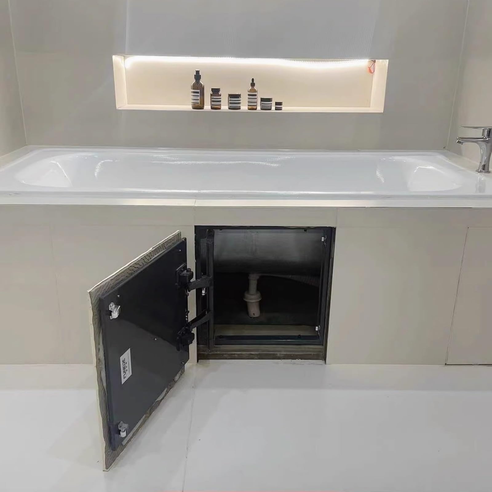 Pannello di accesso a parete per piastrelle nascoste, porta di servizio invisibile per impianti idraulici e riscaldamento, accesso a muro a secco e piastrelle da 15 a 60 cm, facile installazione