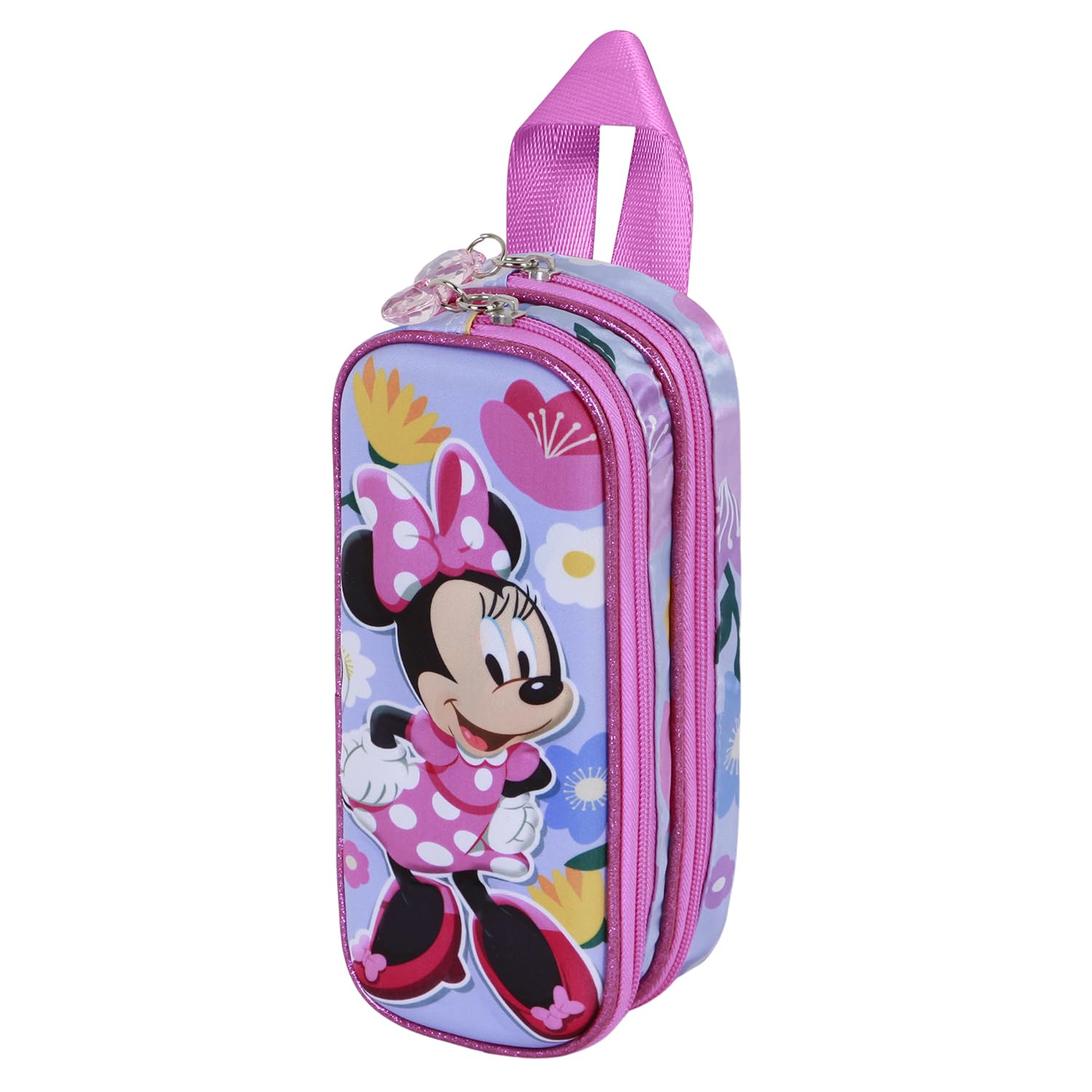 Disney Minnie Mouse Spring-3D Double Pencil Case, Lilac, 22 x 9,5 cm