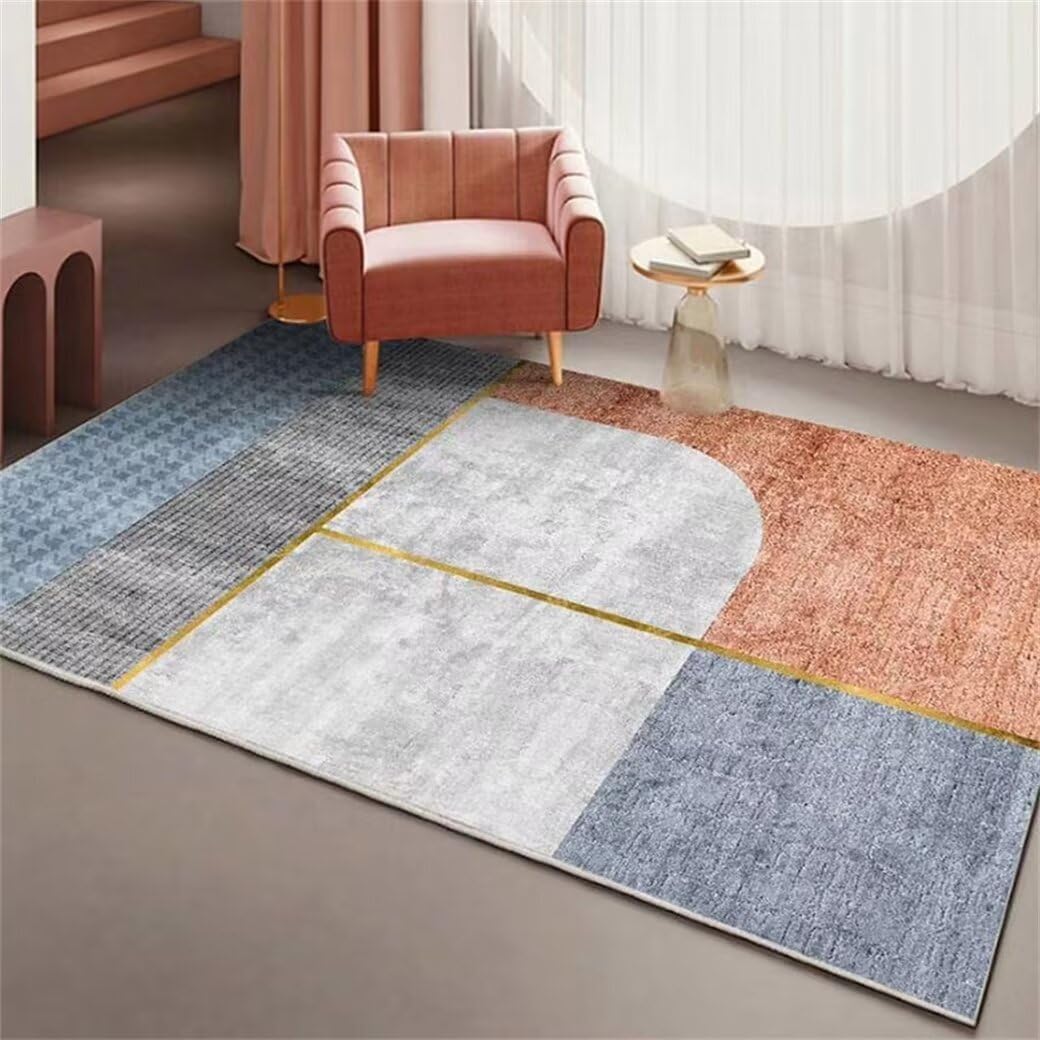 Tapis de chambre bleu 100x210 cm idéal pour habiller un long couloir