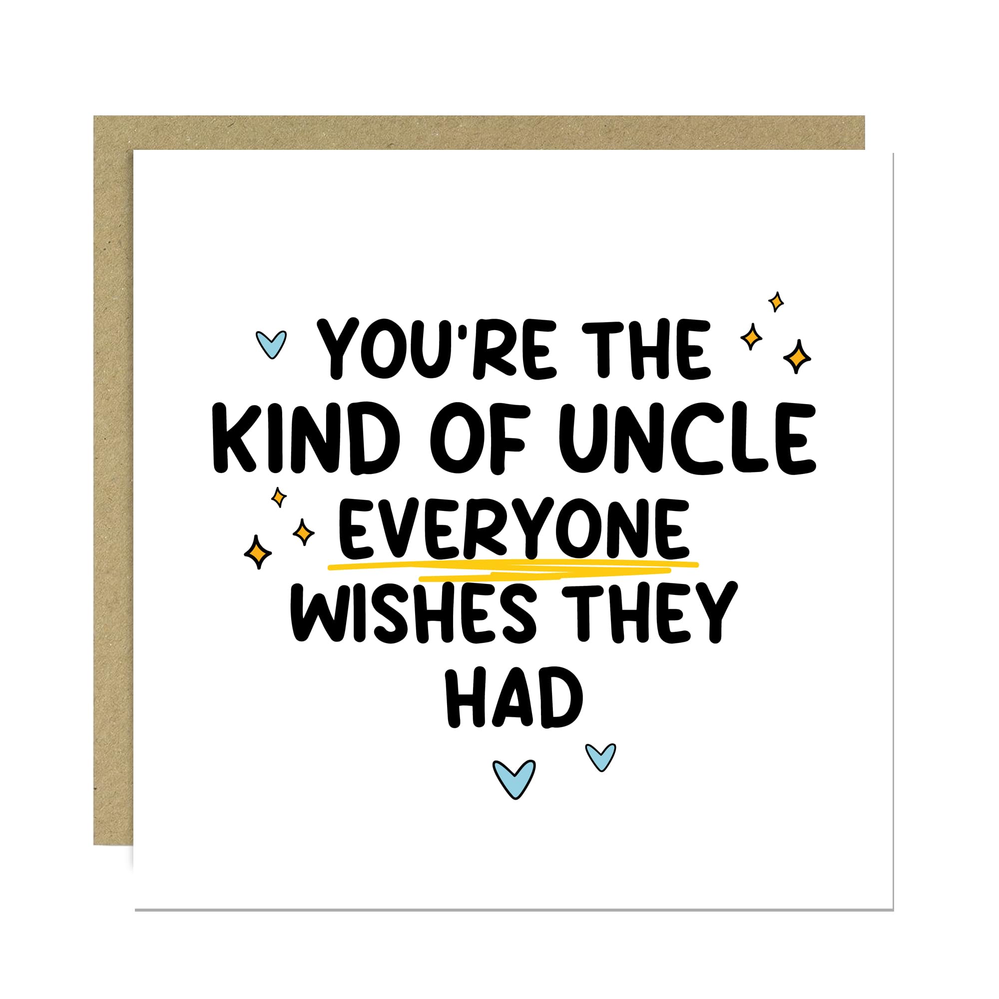 RED OCEAN Thank You Card For Uncle Everyone Wishes They Had Card For Birthday Uncle From Niece Nephew Cute With Envelope
