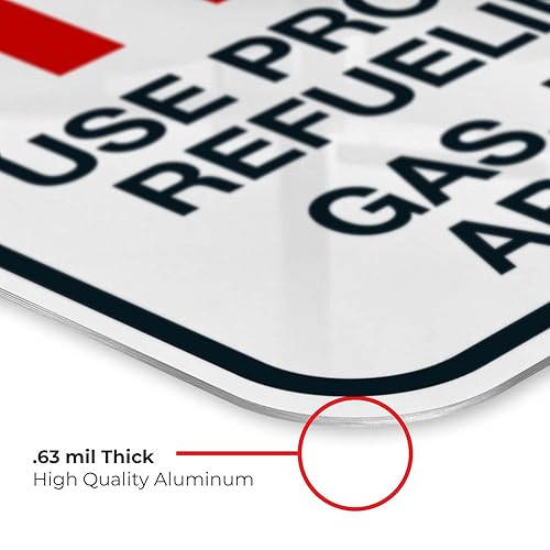Miniatura 68 de Think When Refueling Equipment to Use Proper Fuel Gas Diesel and Mix Sign, 24x30 Inches, 3M EGP Reflective .080 Aluminum, Fade Resistant, Made in USA