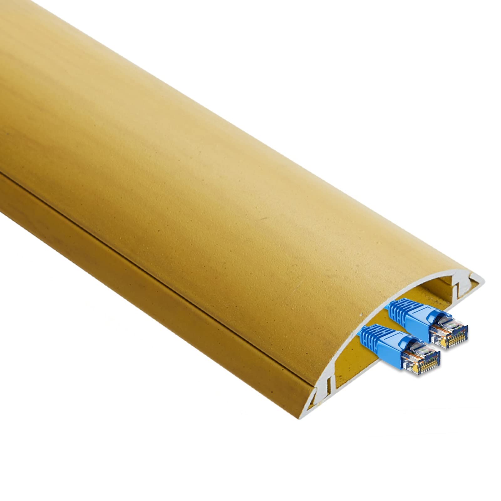 Cubierta rígida Impermeable for canaletas de Cables/ocultador Cables con veta Madera, Kit gestión, Autoadhesivo en Forma D(C,Width 28Mm)