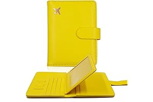 Passport Holder, Passport Holder Card Slots, Cute Passport Cover for Women/Men - Lemon Yellow