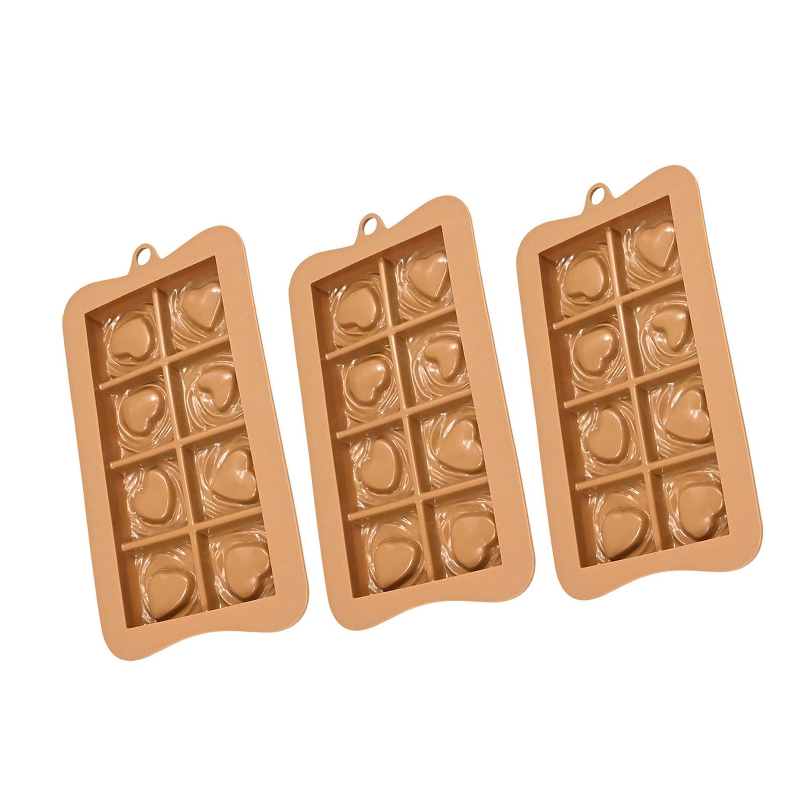 Jazuaiao Silicone Chocolate Fondant Molds Cocoa Pods/Heart/Puzzle Shape Bakeware Nonstick Dessert Silicone Baking Tool Baking Molds for Dessert