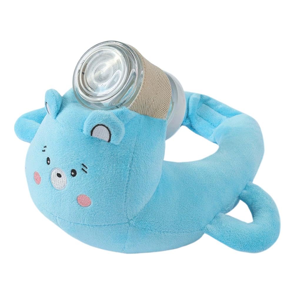 Neugeborenen-Flaschenfütterungskissen, Verstellbares Stützkissen für die Flaschenfütterung, Baby Bottle Support Pillow, Ergonomisches Design Zur Entlastung Von Handgelenk Und Armen,Bequem (Blau)