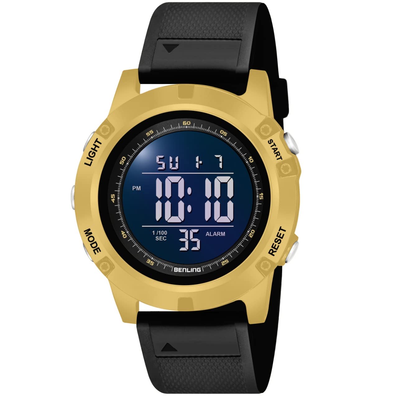 Benling Digital Sports Multi Functional Round Dial Watch for Mens & Boys, Gold & Black (B0BW124M8C) Amazon Price History, Amazon Price Tracker