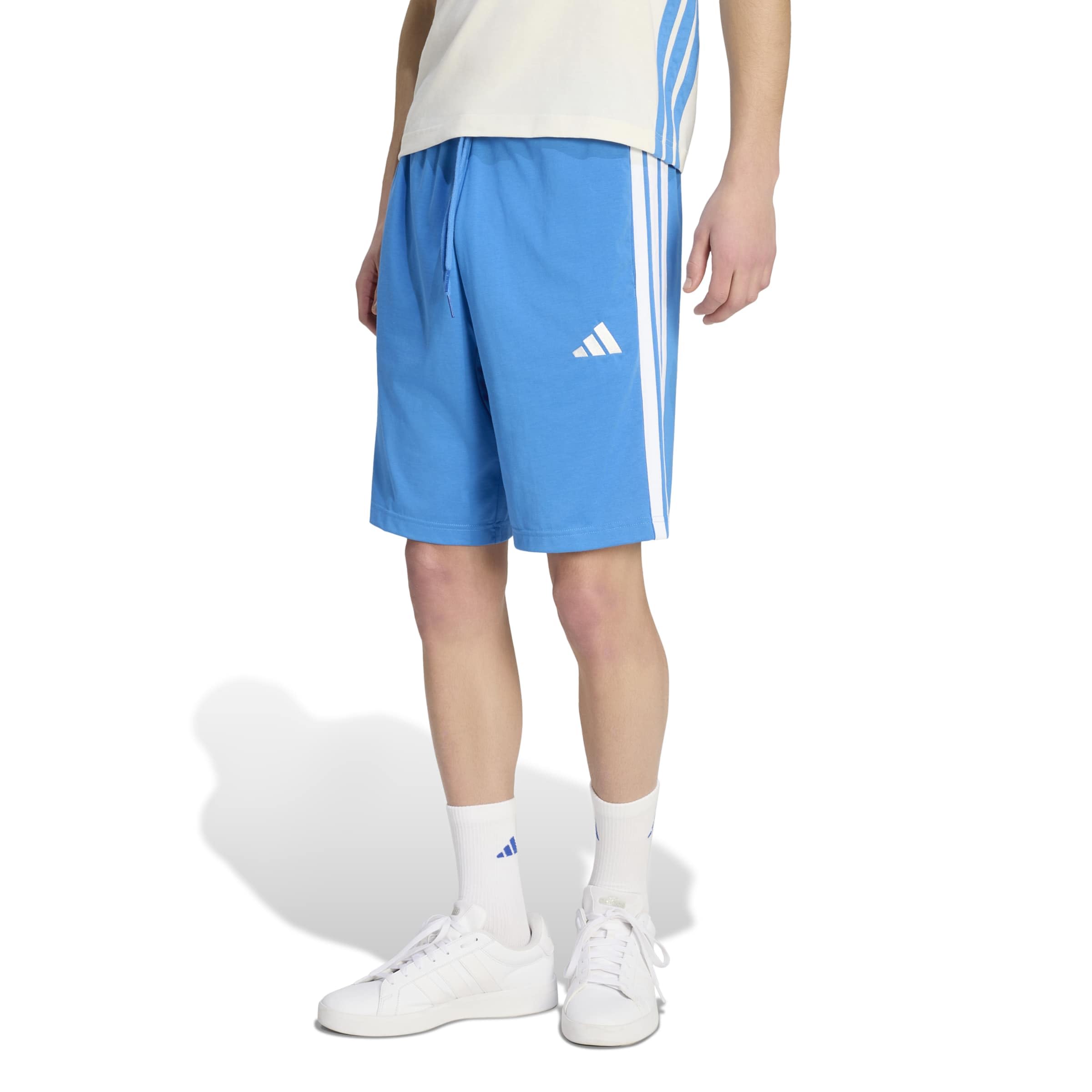 Adidas Mens Essentials 3-Stripes Single Jersey 10-inch Shorts