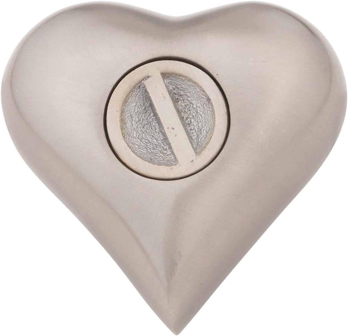 Brushed Pewter Heart Keepsake Cremation Urn for Ashes, Brass, Silver Urn, Keepsake Sized Cremation Urn, 3 Inches Wide