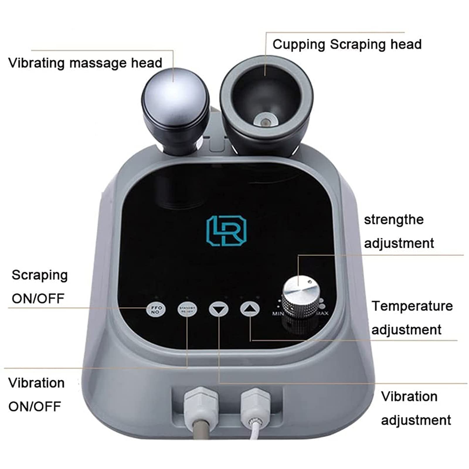 Masajeador raspador, máquina eléctrica de masaje corporal con ventosas, herramienta Gua Sha, ventosas con compresas calientes, máquina de rejuvenecimiento de la piel para spa de drenaje linfático pa