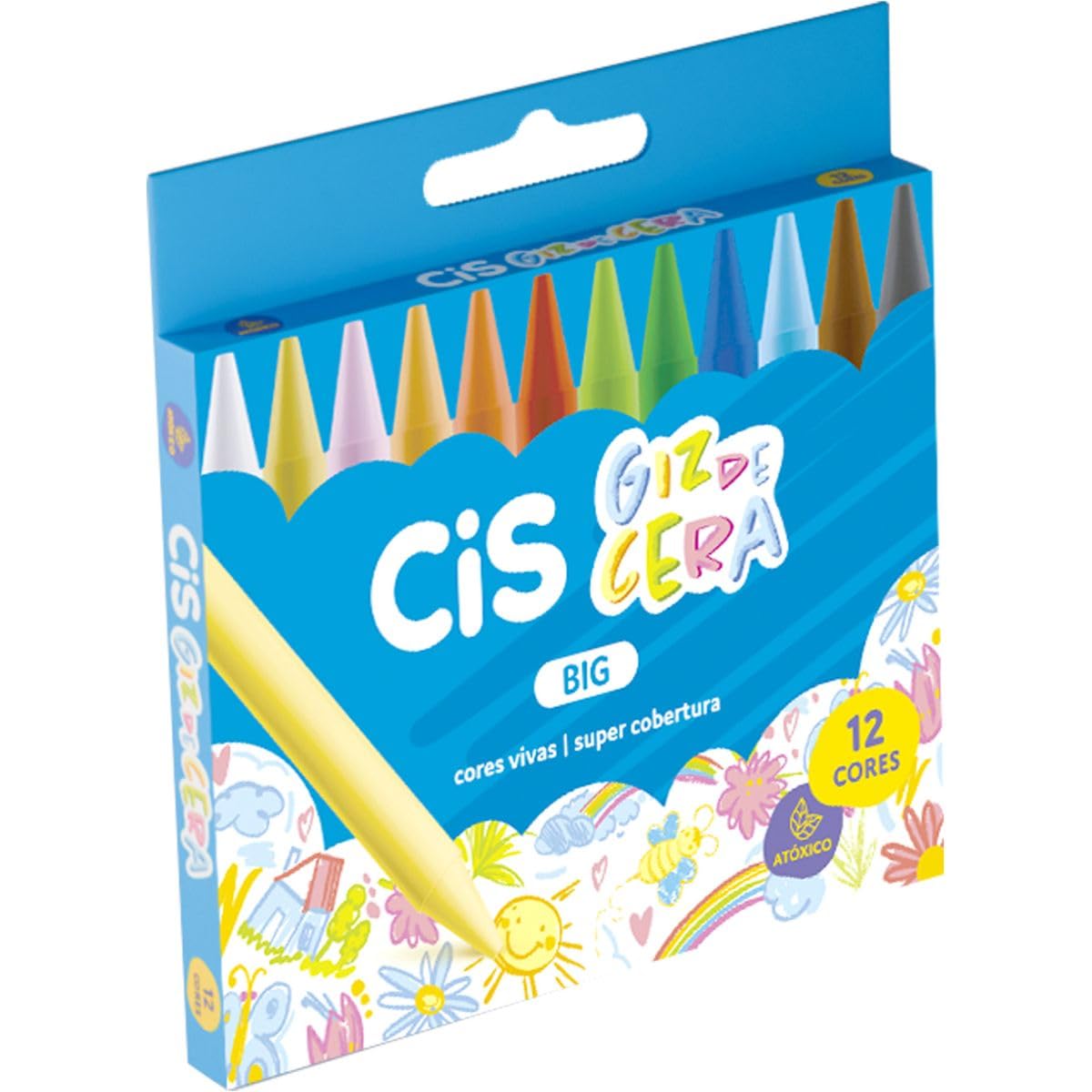 CIS BiG Giz de Cera - Caixa com 12 cores | Amazon.com.br