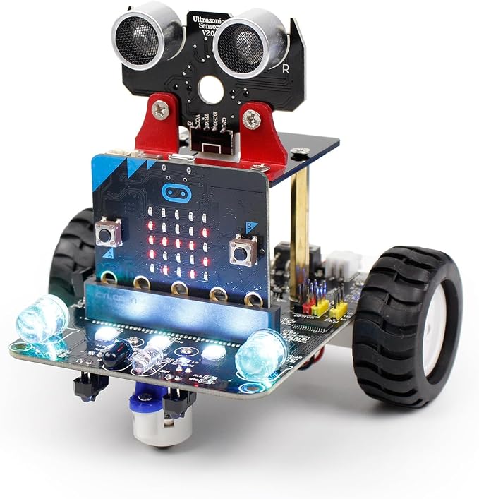 Amazon.com: Yahboom STEM Education BBC Micro:bit Coding Robot Car Kit ...