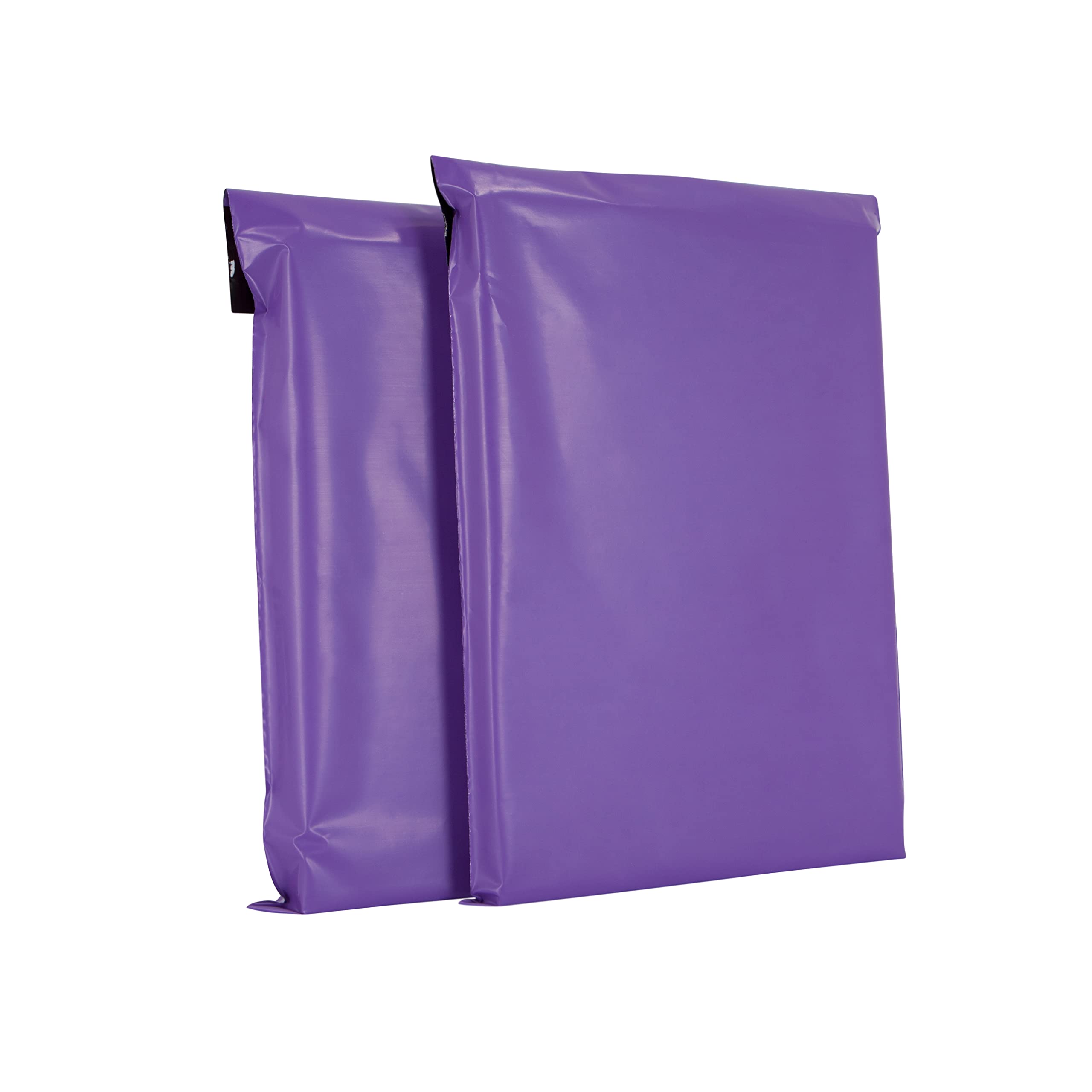 AKAR 12 x 16 Inch Purple Mailing Bags – 100 Pack of Strong Polythene Posting Mail Bags with Aluminium Adhesive Strip – 55 Microns – Easy Seal, Large 30 x 40cm – for Non-Fragile Items