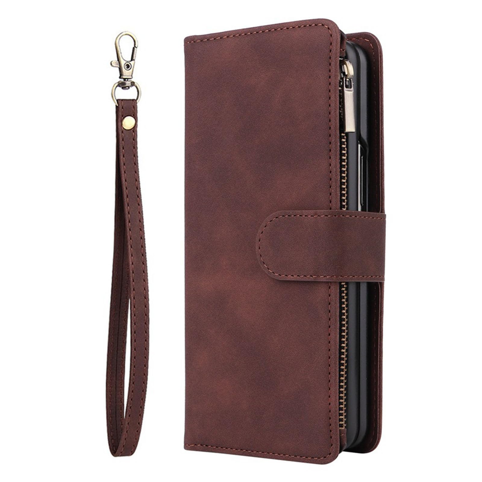 Custodia a portafoglio in pelle per Samsung Galaxy Z Fold 8 Ultra Marrone
