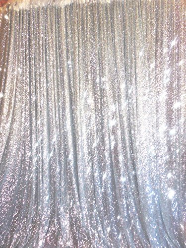 Review TRLYC 20 x 10FT Height Sparkly Sequins Backdrop for Weddiing Party Silver
