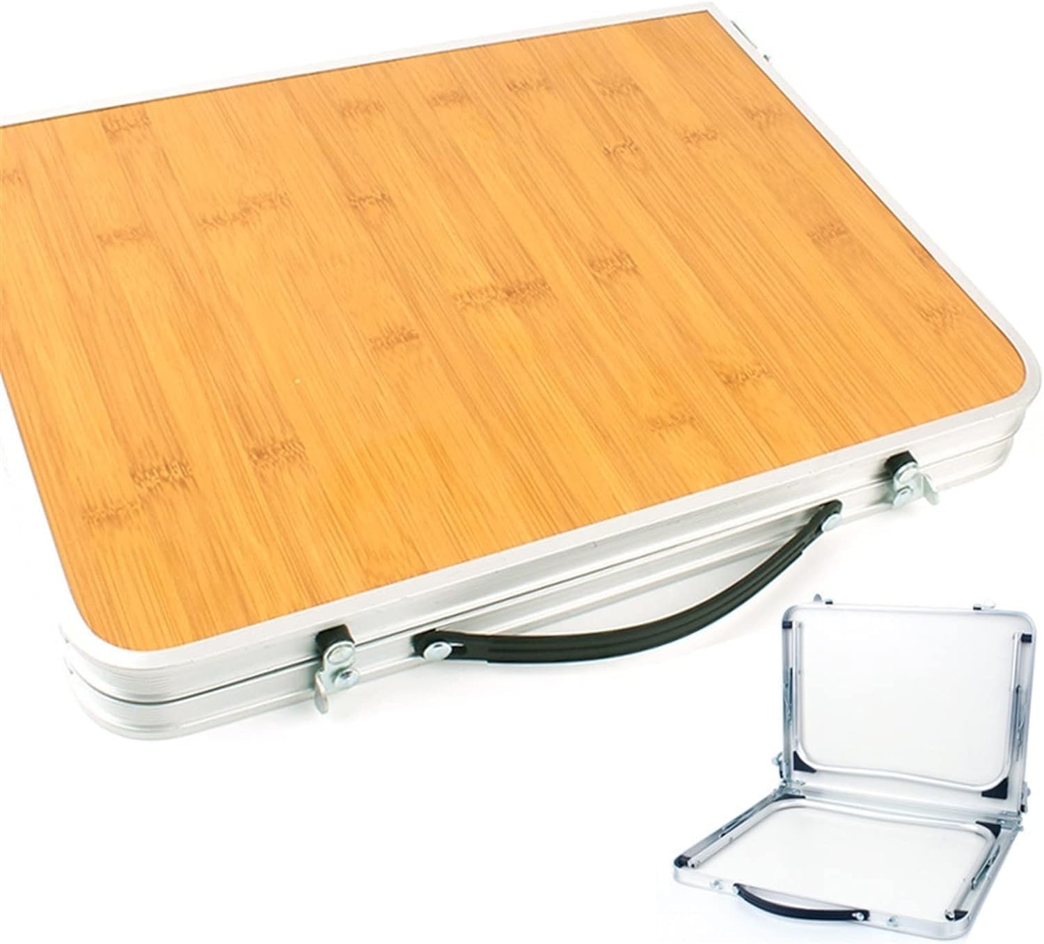 Usoway Outdoor Picnic Camping Table Beach Table Outdoor Folding Table Picnic Barbecue Bamboo Table Camping Portable Portable Table Simple, 665599