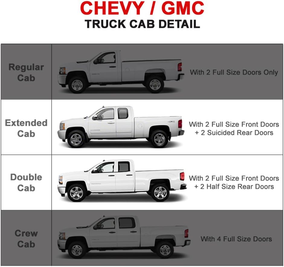 Side Step Bars Compatible with 2007-2018 Chevy Silverado & GMC Sierra Double Cab, Black Powder Coat Finish T304 Stainless Steel Body Style Running Boards Nerf Bars by IKON MOTORSPORTS