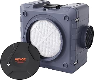 VEVOR Air Scrubber with 3-Stage Filtration, Stackable Negative Air Machine 550 CFM, Air Cleaner with MERV10, Carbon, H13 HEPA, for Home, Industrial and Commercial Use