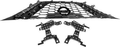 Miniatura 4 de PartsFlow Parachoques delantero parrilla superior nido de abeja negro Wcromo para 2016 2017 2018 Nissan Sentra