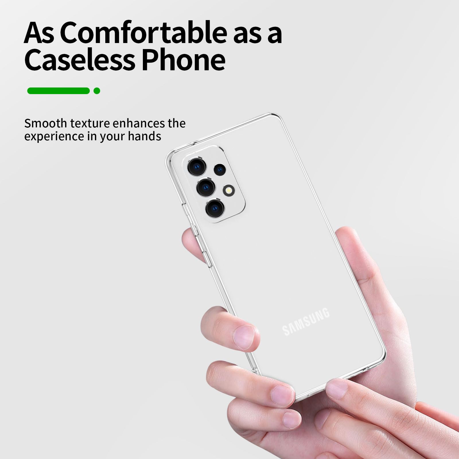 NEW'C Cover per Samsung Galaxy A52 5G A52s 5G Ultra Trasparente Silicone Gel TPU Morbido e 2 × Vetro Temperato per Samsung Galaxy A52 5G A52s 5G Pellicola Protettiva Schermo - Vista 4