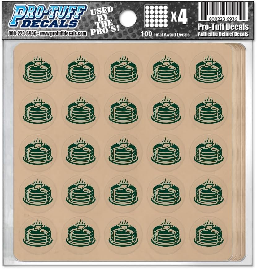 Calcomanías de premio de panqueques, 100 calcomanías de recompensa de fútbol para cascos en el color de tu equipo