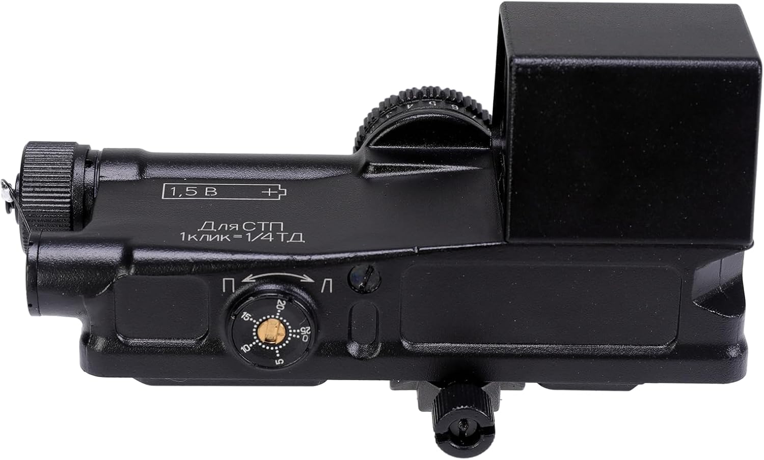 PDS1 25mm Prism Dot Sight, 2 MOA Dot & 60 MOA Circle Reticle, Black, PDS-01-RC-BLK