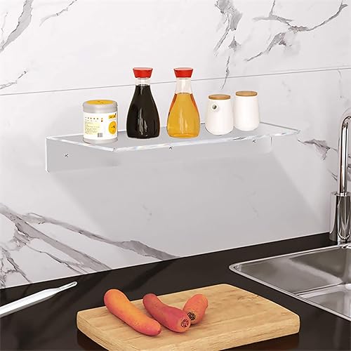 Miniatura 6 de 8 estantes de acrílico transparente de 14 pulgadas, estantes flotantes de acrílico montados en la pared, estante de pared transparente para