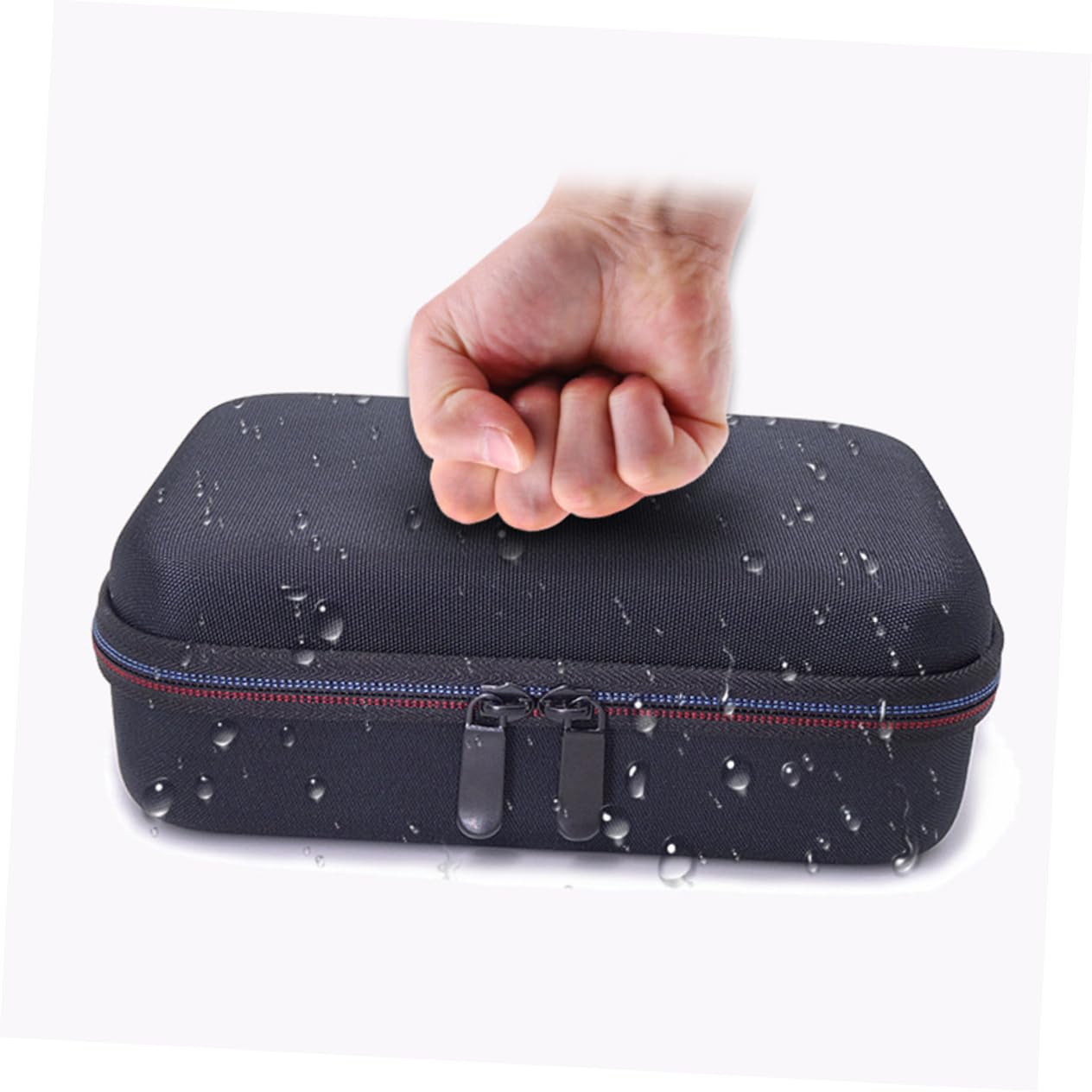 Custodia Protettiva da Viaggio per Rasoio, Borsa da Toilette Appendere in EVA, Organizer Portatile per Rasoio e Accessori, Nero