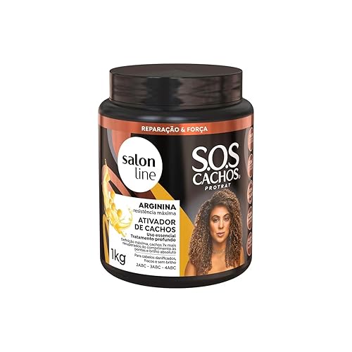 Salon Line - SOS Cachos (Mais Reconstruidos) - Ativador de Cachos Reconstrucao Profunda 2.2lbs - (SOS Curls (Más realign) - Red activadora de rizos