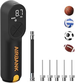 AIRBANK MAKO Electric Ball Pump: 4000mAh 20PSI Fast Inflation/Deflation for Basketball, Soccer, Volleyball, Balloons