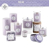 Vista 3 de Root Candles Seeking Balance Spa Candle - Velas de aromaterapia, votivas, relax: lavanda geranio, 18